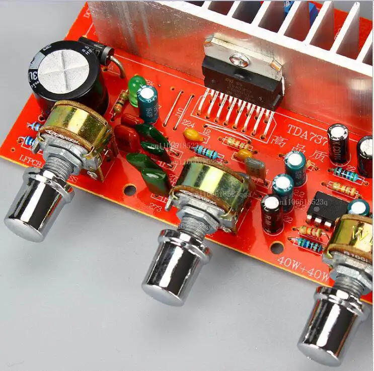 TDA7377 DC12V 40W Car DIY Stereo Dual Channel Power Amplifier Board Finished Product
