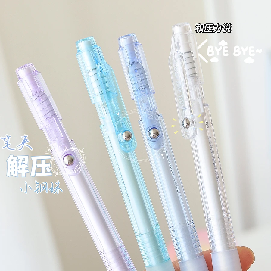 Ins Simplicity Gel Pen Kawaii Solid Color 0.5MM Black Cute Pens Lovely Stationery Pens School Student/Office Supplies