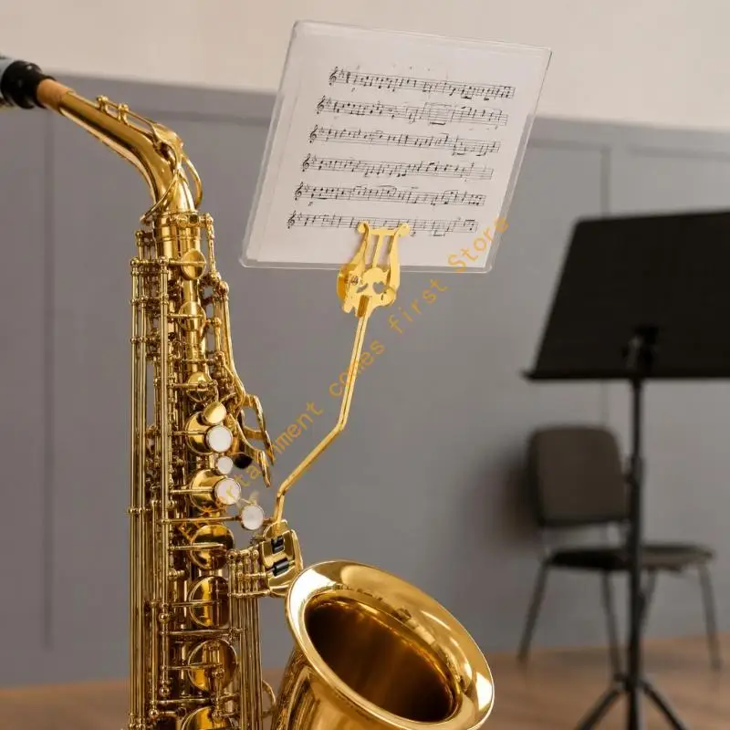 Compact Saxophone Score Holder with Spring Clip for Rehearsals 55KD