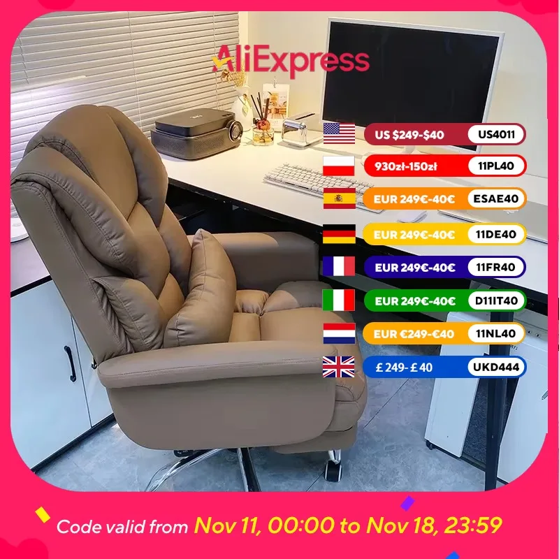 

Support Armrest Office Chair Headrest Nordic Comfy Swivel Ergonomic Gaming Chairs Rolling Relaxing Silla De Oficina Furniture