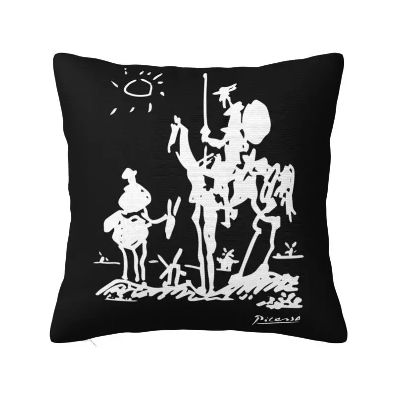 Custom Pablo Picasso Don Quixote Nordic Throw Pillow Covers Home Decorative Spanish Artist Chair Cushion