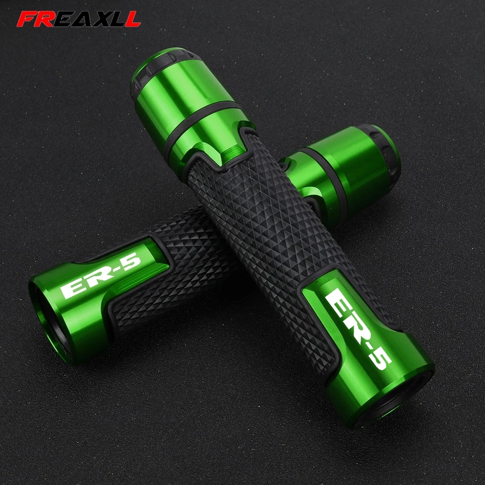 

Ручки на руль, резиновая ручка для KAWASAKI ER5 ER 5 ER-5, универсальные 7/8 дюйма, 22 мм, ручка подруливающего устройства с ЧПУ, аксессуары для мотоциклов