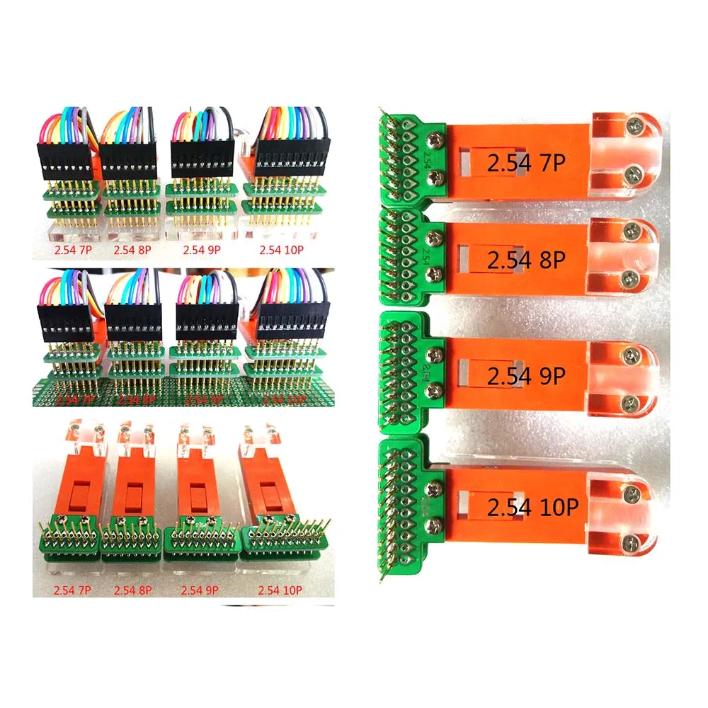 2.54mm 2.00mm 1.27mm 3P 4P 5P 6P 7P 8P 9P 10P PCB Test stand clip Clamp Fixture Download programming burning JTAG Probe pin