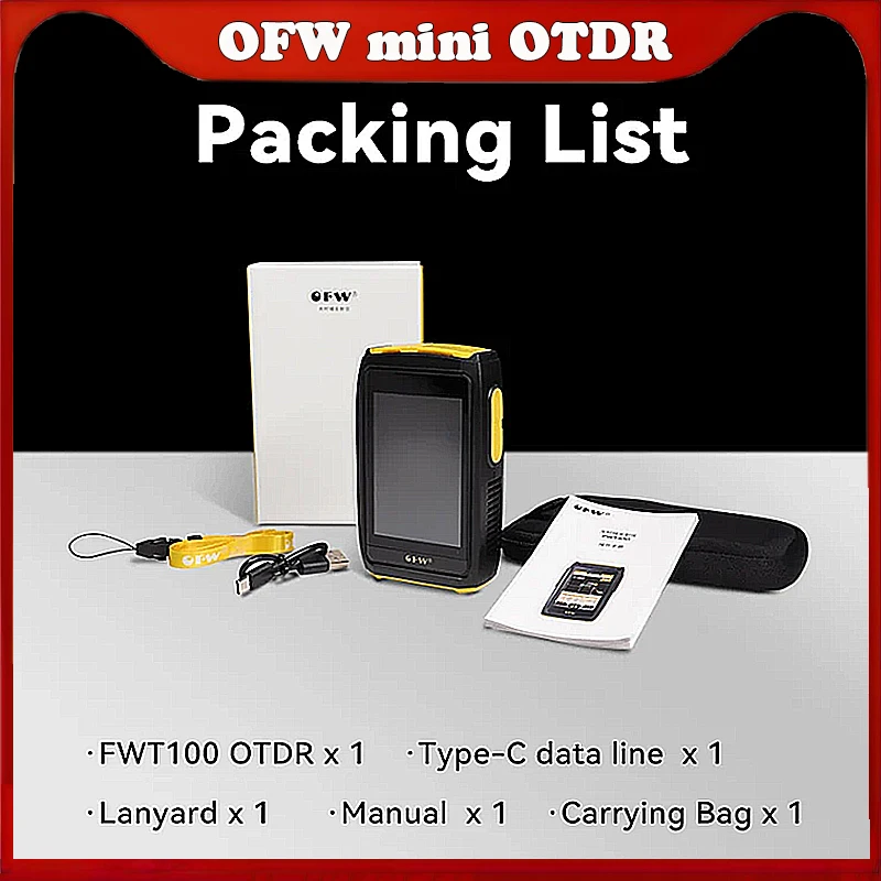 

OFW Mini OTDR 1550/1600nm Optical Reflectometer Touch Screen OPM VFL iOLA/IFCD Active Fiber Live Tester for Optical Network