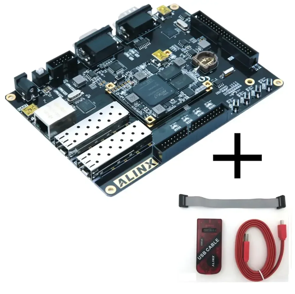 

XILINX Artix-7 A7 FPGA Development Board XC7A100T Ethernet 2SFP RS232 VGA USB ALINX Brand (Board + JTAG Program loader)