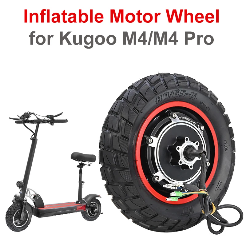 48V 500W Motor Replacement for Kugoo M4/M4PRO Electric Scooter 10 Inch Inflatable Tire Rear Wheel Motor