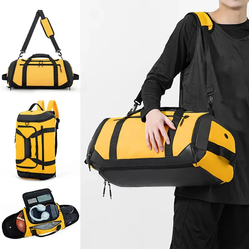 Gym Fitness Yoga Bag Sports Dry Wet Basketball Backpack Outdoor Camping Hiking Climbing Handbag with Shoes Pack Large Duffel Bag