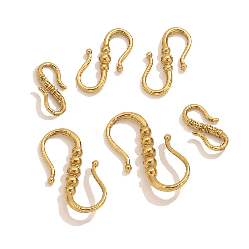 6pcs Stainless Steel Bead Clip S-shaped Connection Clasp Connector for DIY Necklace Bracelet Jewelry Making Accessories Material