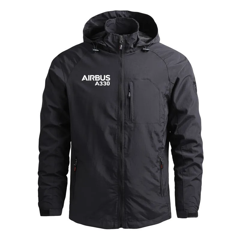 

Windbreakers Lightweight New Pilots Airbus A330 Outerwear Casual Hooded Flight Aviation Men Jackets Coats