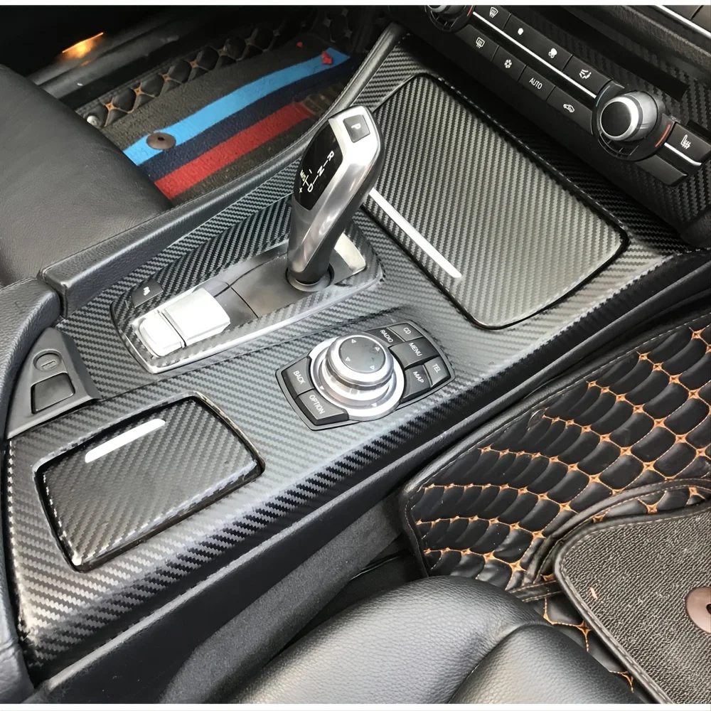 

Car-Styling Carbon Fiber Car Interior Center Console Color Change Molding Sticker Decals For BMW 5 Series F10 F11 2011-2017
