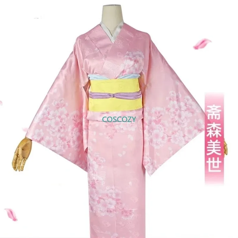2025 Anime nuevo mi matrimonio feliz Miyo Saimori flor impresa Rosa Kinomo Cosplay disfraz peluca Headwe