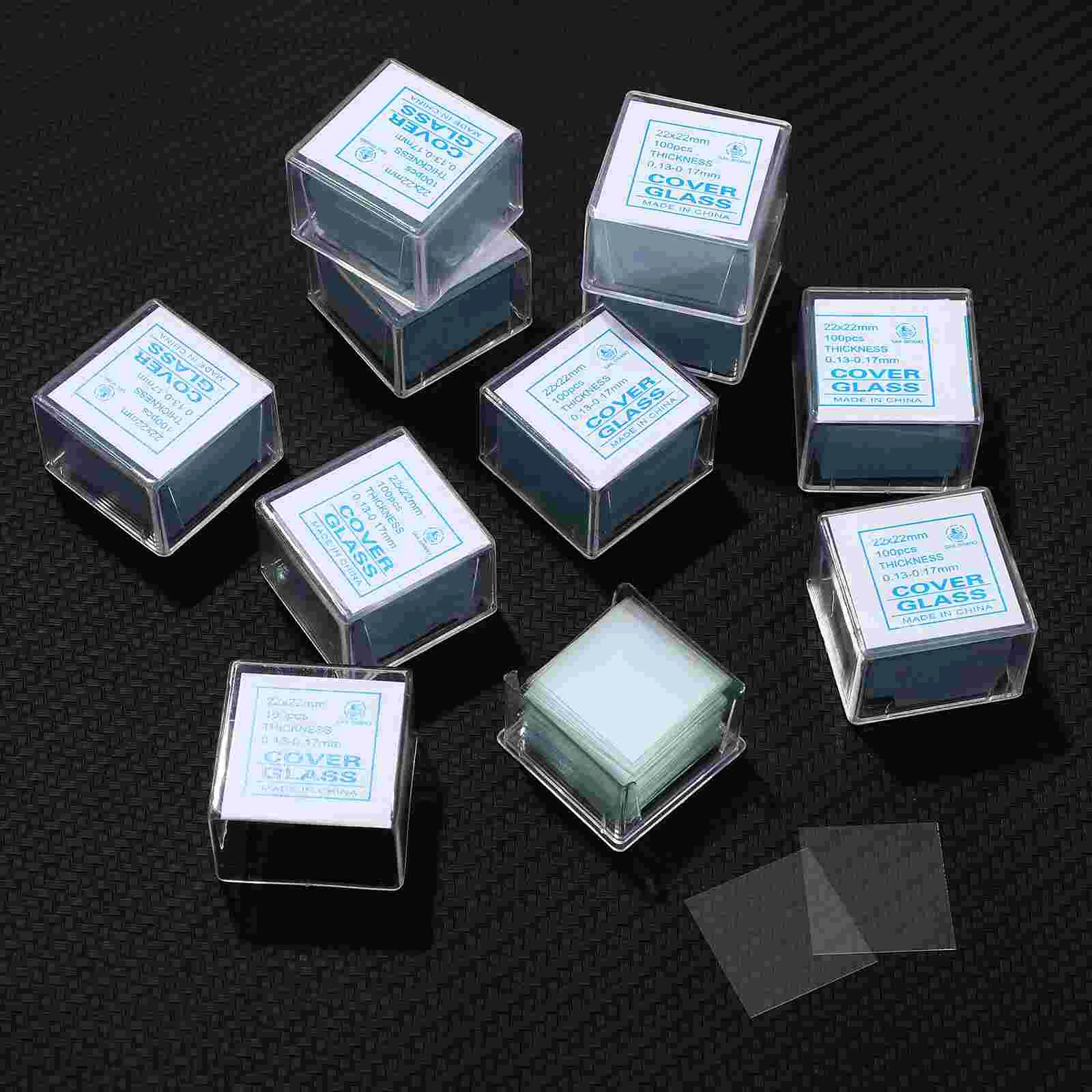 1000 Pcs Microscope Slides Cover Slip Blank and Scalp Electronic Glass Slips Covers