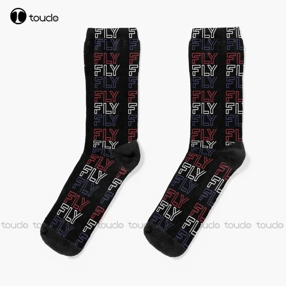 Fly Fly Fly Pilot Airplane Aviation Plane Socks Boot Socks For Women Personalized Custom Unisex Adult Teen Youth Socks