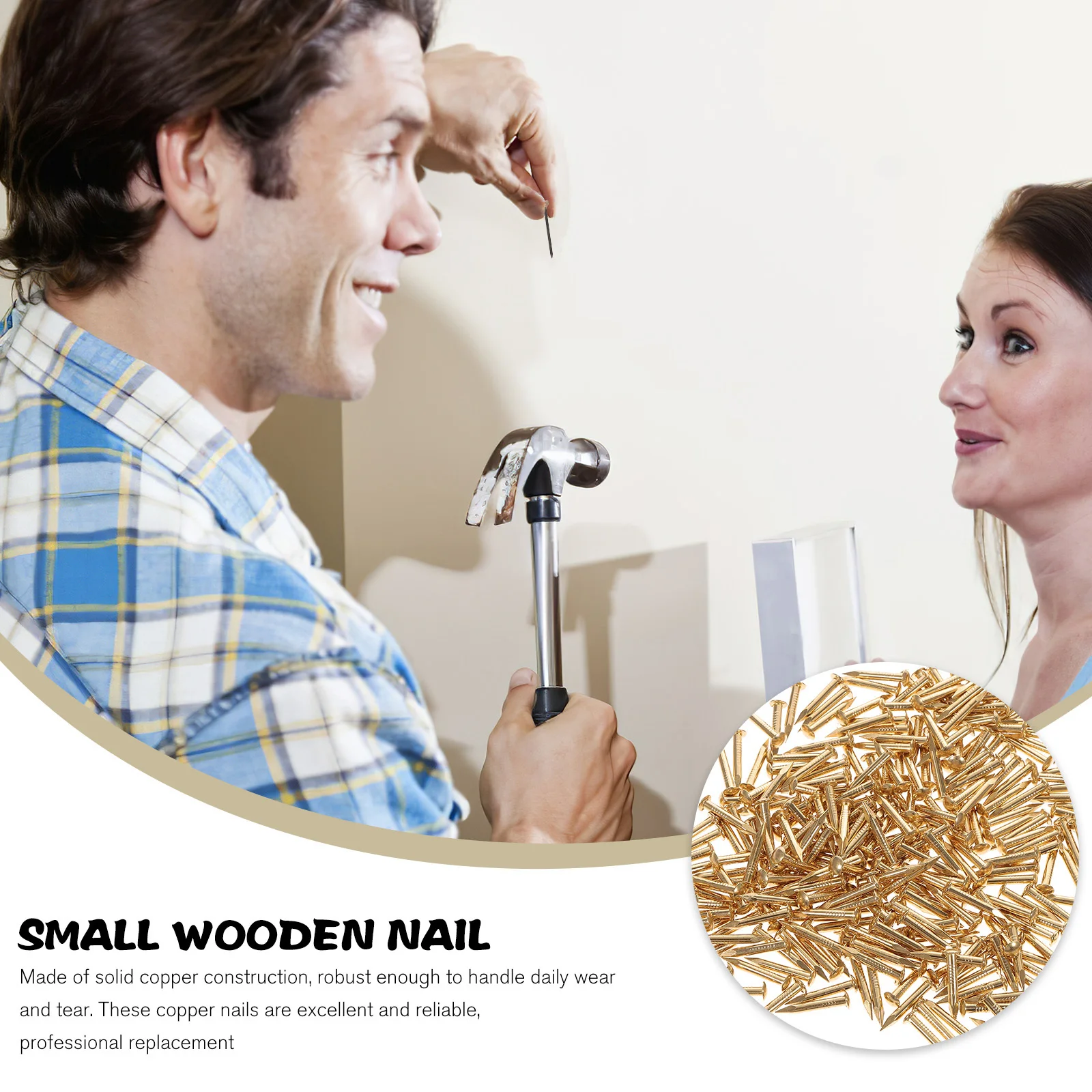 

250G Copper Small For Wood Hard Rustproof Diy Crafts Home Office Wall Hanging Kit Picture Hanging Finishing Nails Wall Nails