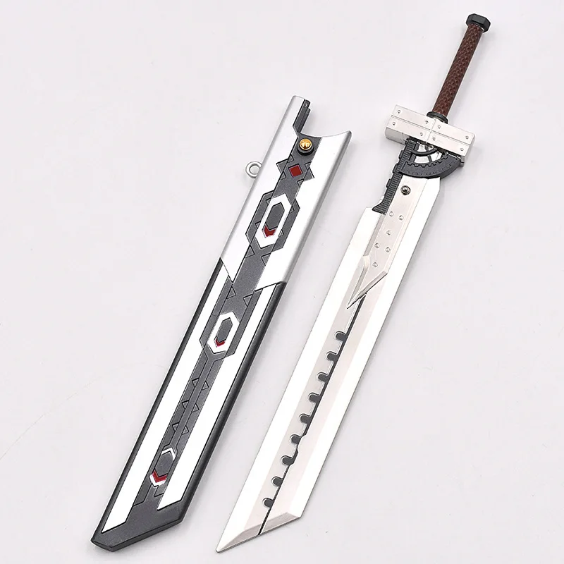 Fantasy Greatsword Keychain Weapons Models Katana Swords Pop-up Version with Scabbard Anime Peripheral Pendant Ornament boy gift