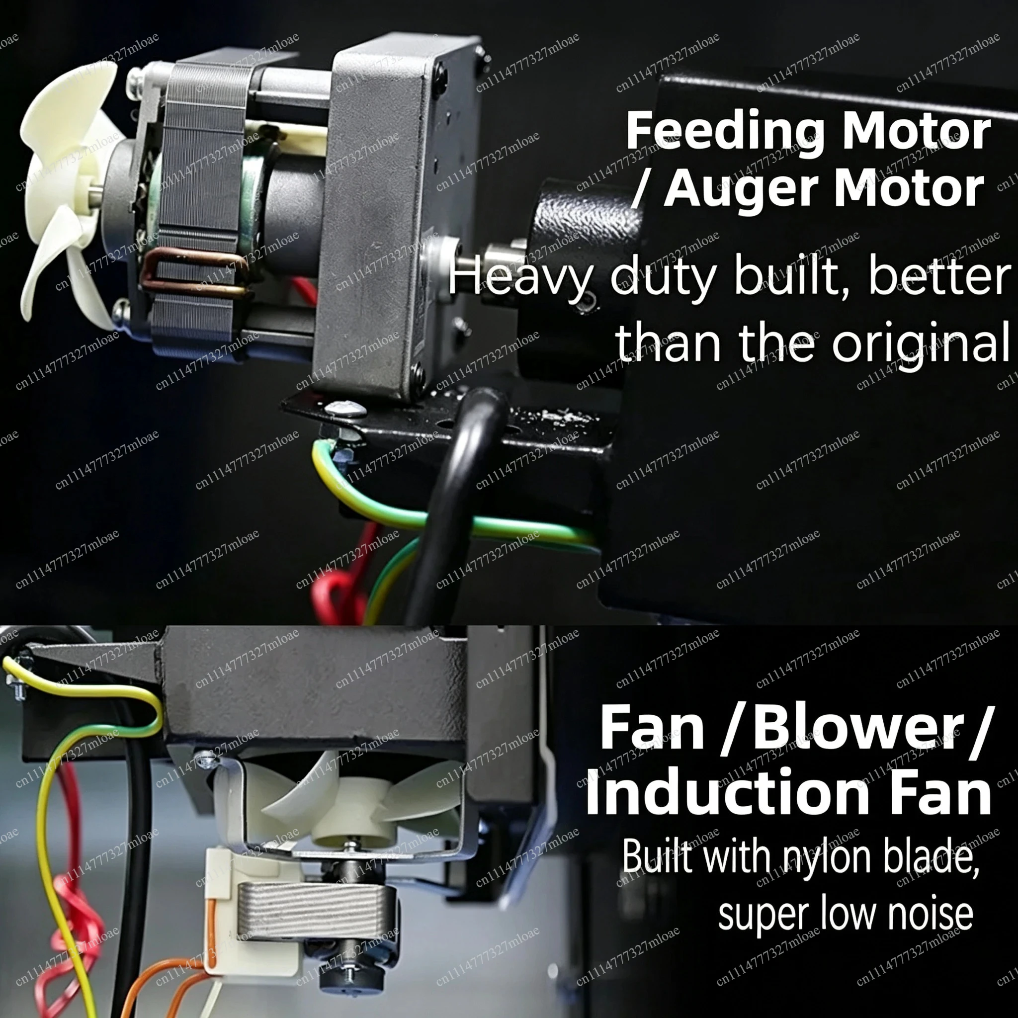New Embedded DIY Pellet Hopper Assembly 110V-230V Electric Smoker Grill Pellet Feed Box Replacement Spare Parts
