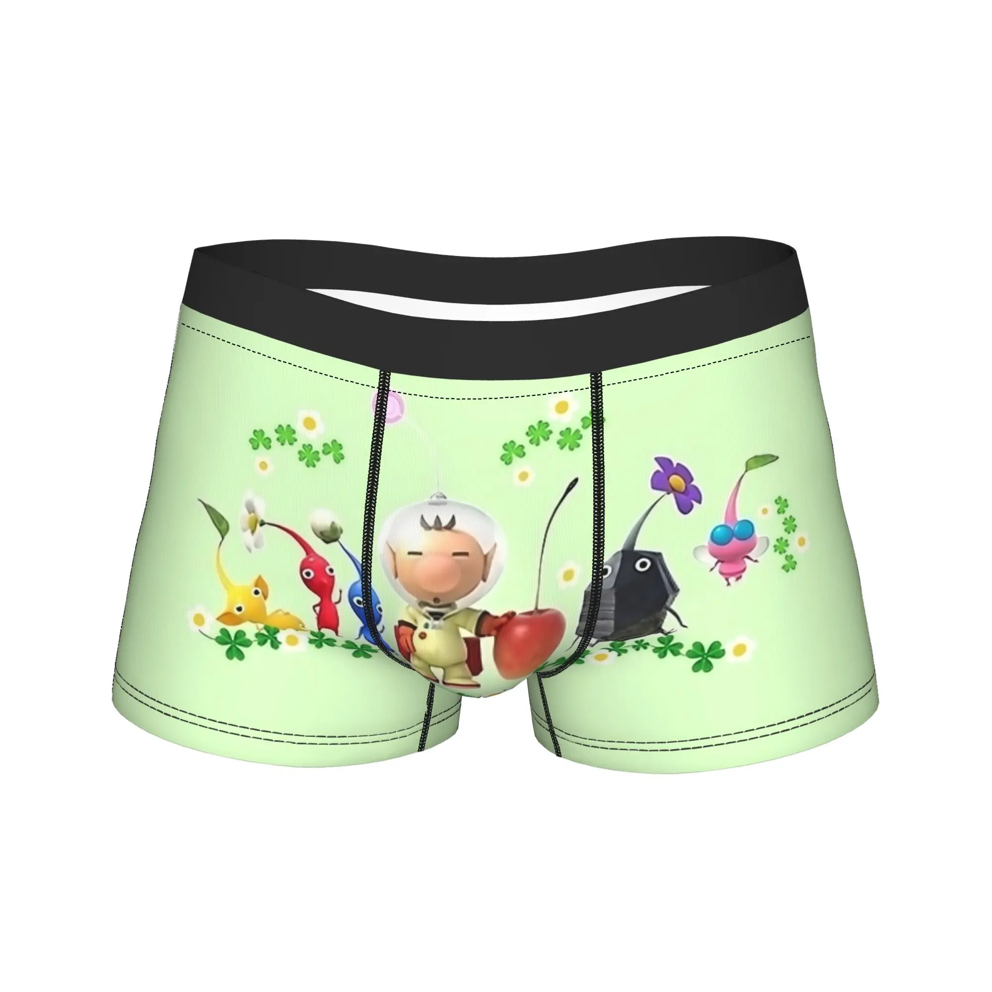 Sexy Boxer Pikmin Characters Rescue Pup Oatchi Shorts Panties Briefs Men Underwear  Mid Waist Underpants for Homme S-XXL