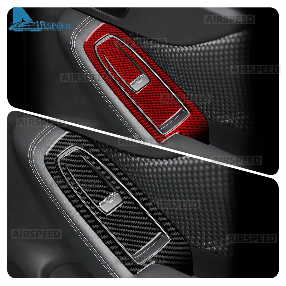

Real Soft Carbon Fiber Sticker for Subaru Forester 2019 2020 2021 2022 2023 2024 LHD RHD Car Window Lift Button Interior Trim