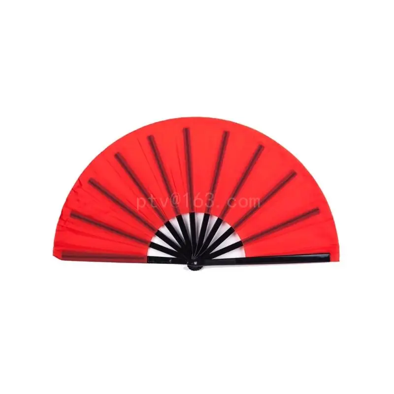 Plástico osso Folding Dance Fan, estilo chinês, Handheld Exercício Fan, DIY