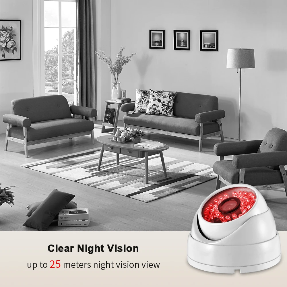 Gadinan 4K 8MP 2.8MM Wide Angle Video Surveillance Outdoor Waterproof Motion Detection IR-CUT 48 IR LED Web Video Camera H.265AI