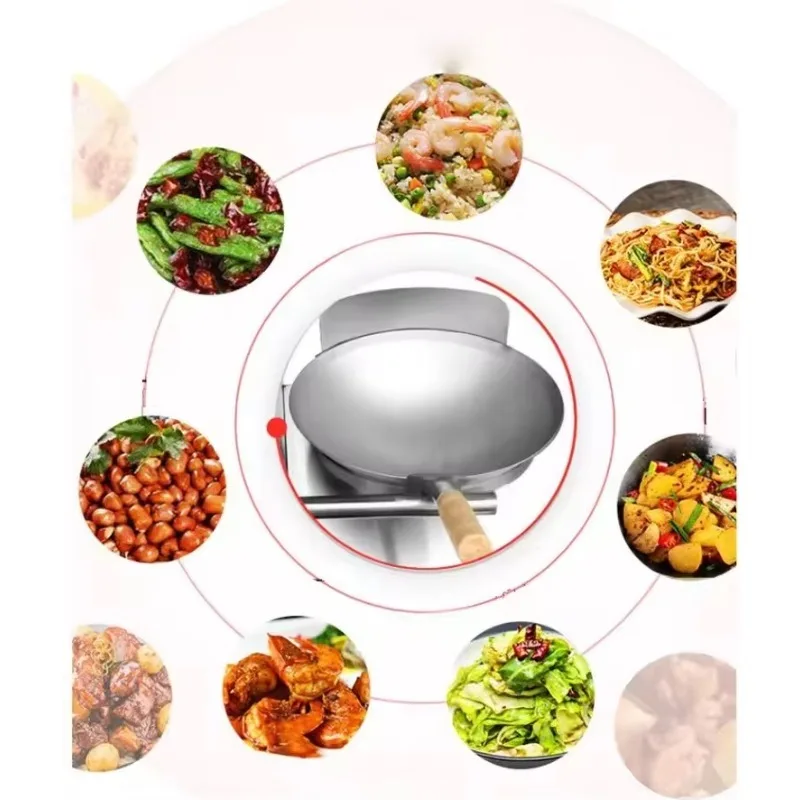 

Роскошный коммерческий полностью автоматический интеллектуальный помощник шеф-повара из нержавеющей стали 304, высокоэффективный электрический/газовый вок, простой в использовании