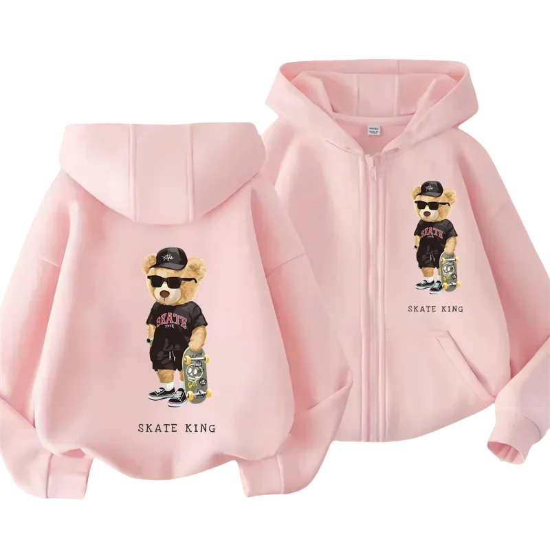 Felpa con cappuccio orsacchiotto bambini bambini ragazza ragazzo bambino cartoon Street casual hip-hop primavera e autunno felpa a maniche lunghe