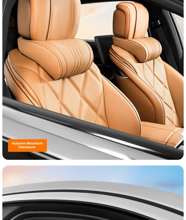 Auto-Kopfstützenkissen 2 Stück Nappaleder für Chery Tiggo 7 Tiggo 8 Tiggo 9 Tiggo 5x Omoda 5 Jaecoo 7 Auto-Innenausstattung Zubehör – Detail 21