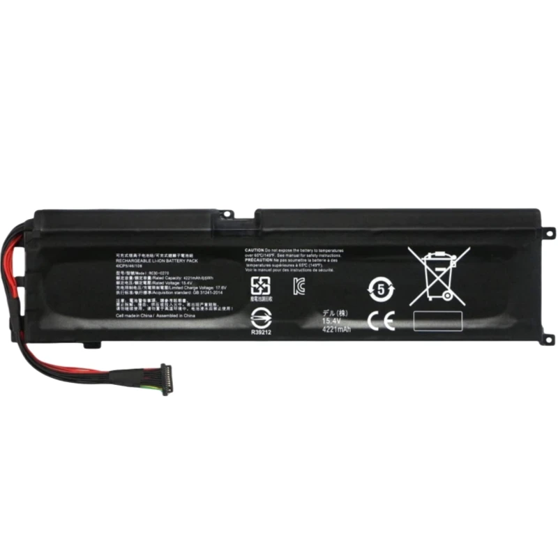 15.4V 65Wh 8Cell Laptop Battery RC30-0270 for Razer Blade 15 Base Stealth 2018 Notebook RZ09-03006 RZ09-0270 RZ09-02705E75-R3U1