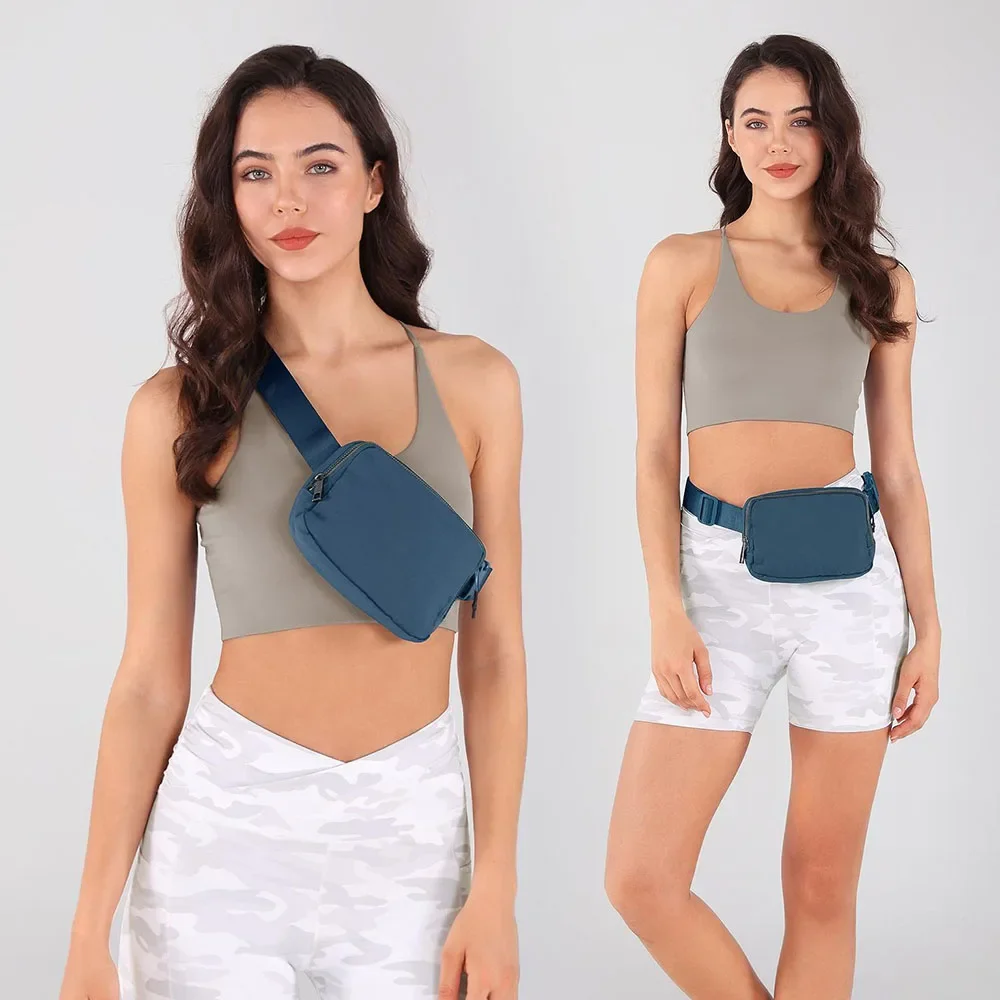 حقيبة خصر للجري متعددة الطبقات متعددة الأغراض بسحاب حقيبة صدر للسفر في الهواء الطلق