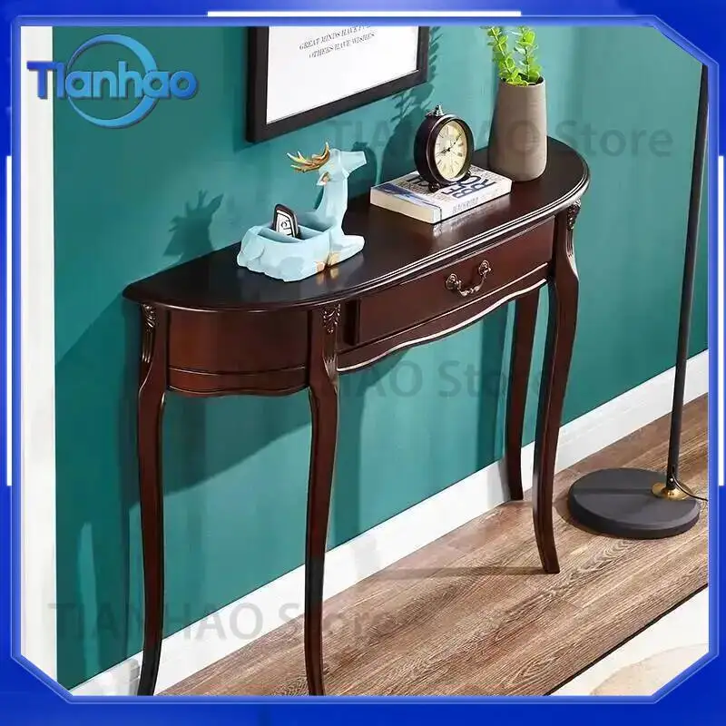 Nordic Drawers Storage Console Table for Roman Elegant American Style Aesthetic Classic Living Room Furniture