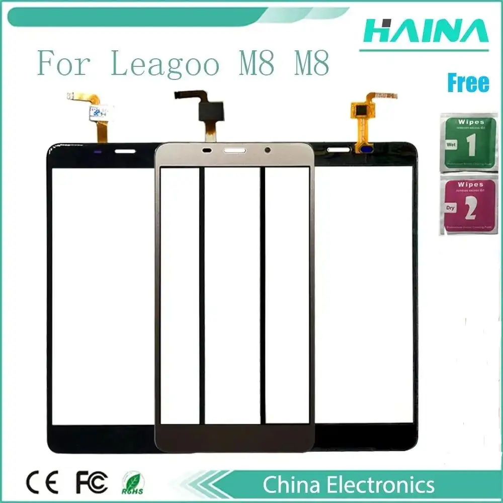 5.7 Inch  For Leagoo M8 Pro Touch Panel Perfect Repair Parts Glass Panel Touch Screen Digitizer+ Stickers Replacement