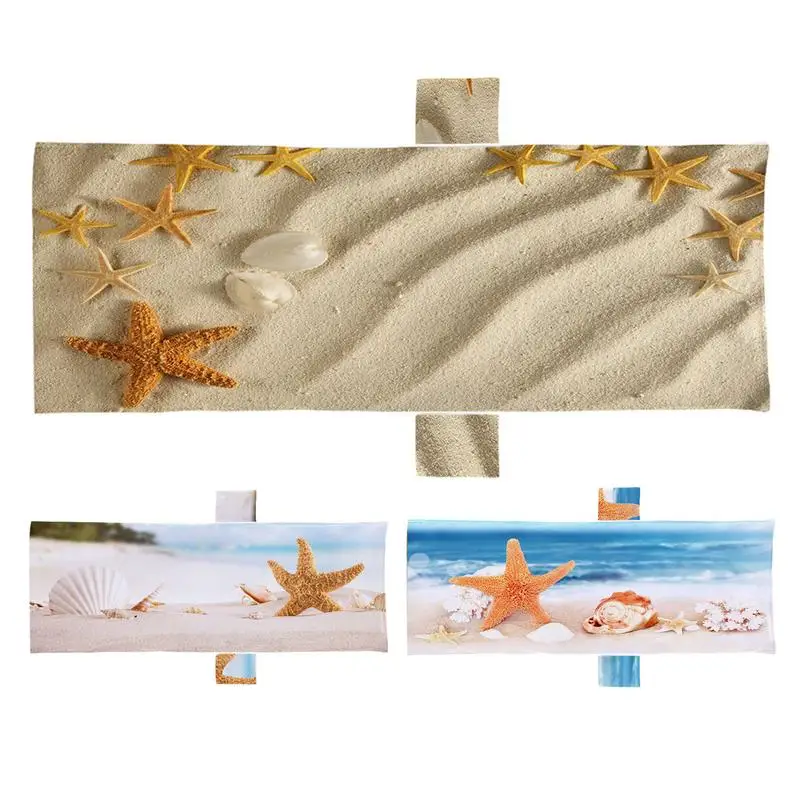 

Pool Chair Covers Starfish Pool Chaise Lounge Towel Quick Dry Microfiber Chair Cover With Pockets Starfish Printed Sunbathing