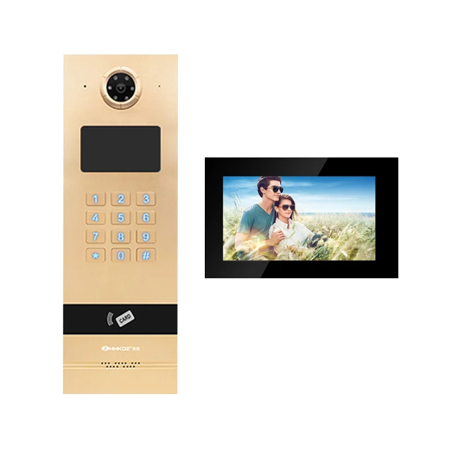 Good quality good looking wire visual doorbell intercom for apartment residence video talk doorbell