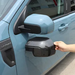 For Ford Maverick 2022 ABS Carbon Fiber/Black Car Rearview Side Mirror Decorate Cover Trim Sticker Exterior Accessorie