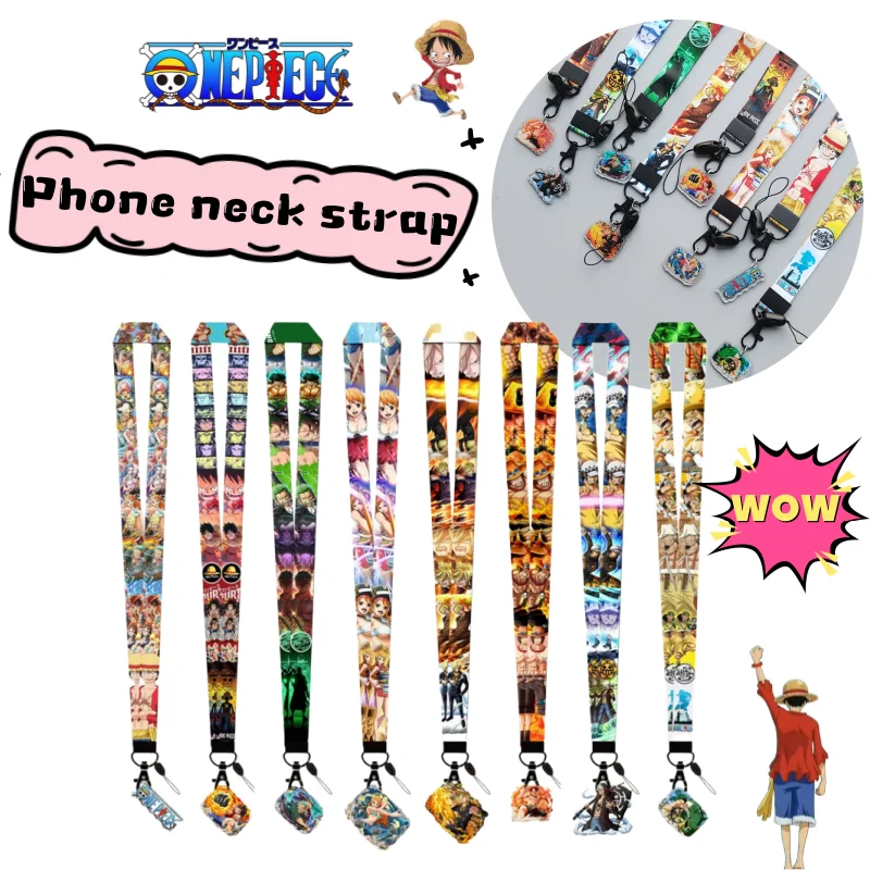 Новый шнурок для телефона One Piece с Луффи, Ророноа Зоро, Нами, Санджи, креативный, анимационный, для студенческих карт