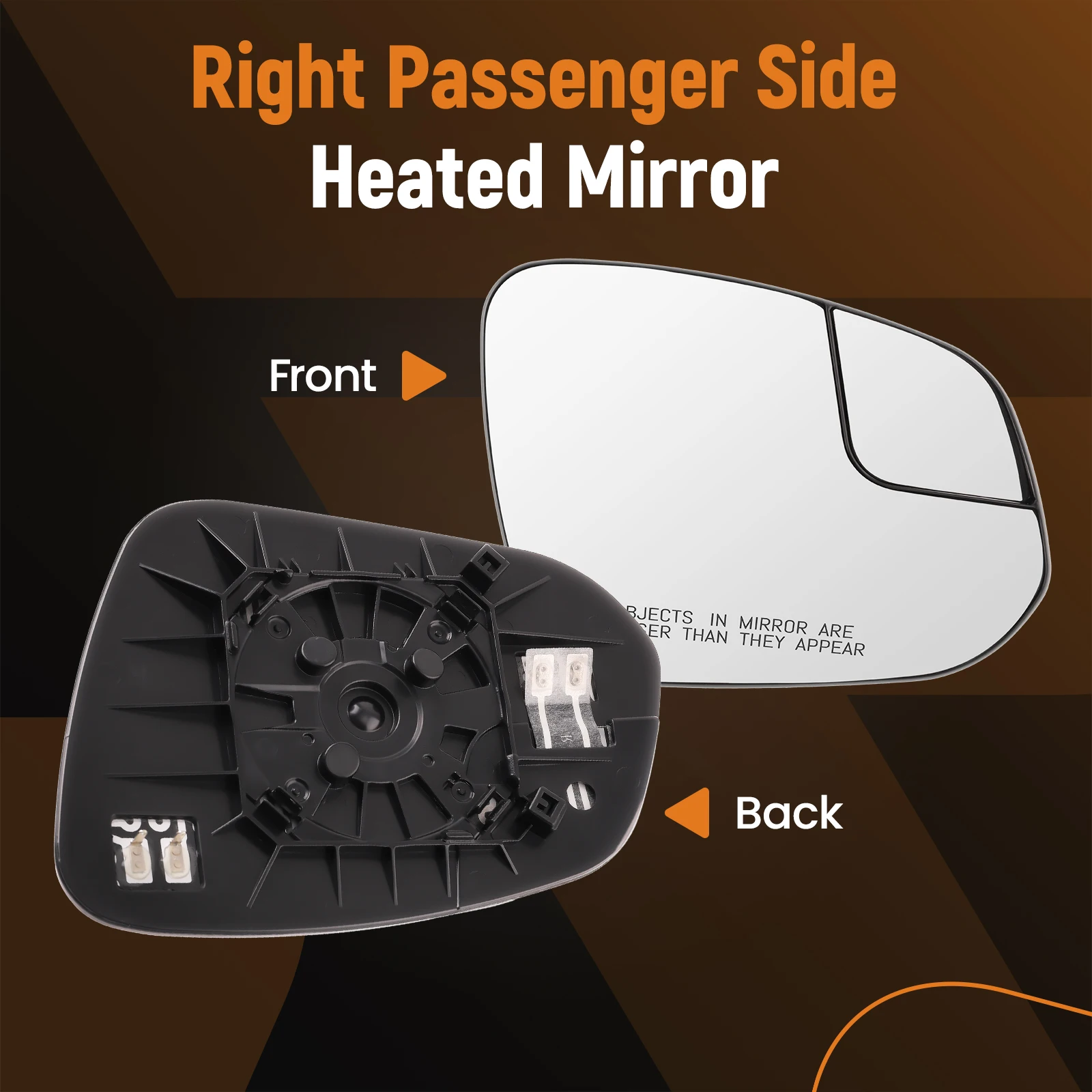 Passenger Side Mirror Glass Replacement Heated Compatible for Toyota RAV4 2016 2017 2018 8793142D40 8793142D50 879310R200