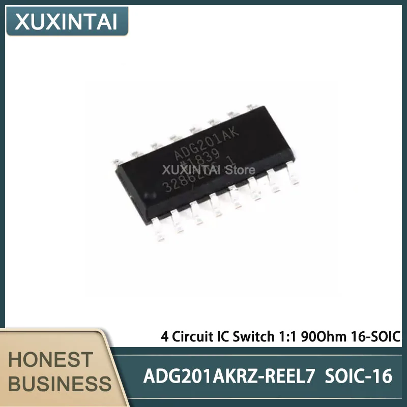 5Pcs/Lot  New Original  ADG201AKRZ-REEL7  ADG201AKRZ  4 Circuit IC Switch 1:1 90Ohm 16-SOIC