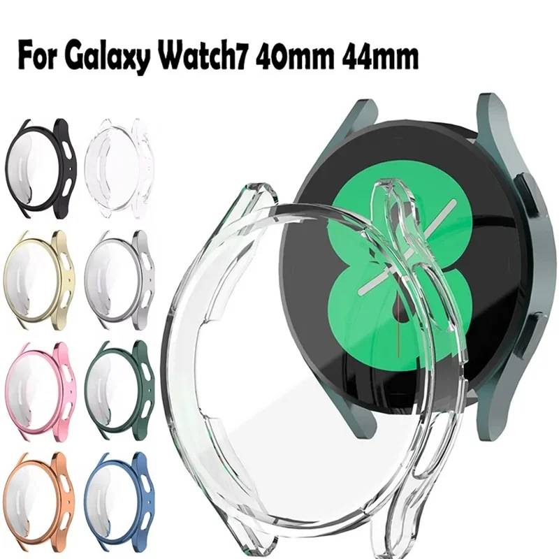 

Full Coverage Silicone Case For Samsung Galaxy Watch 7 40mm 44mm Shockproof Scratch Resistant Bumper Screen Protector Accessory
