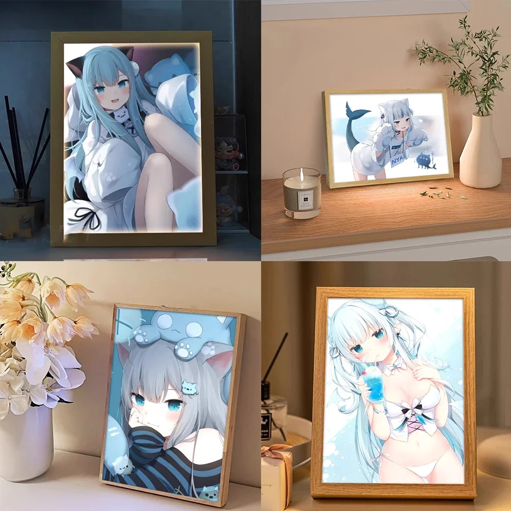 Anime Peripheral Nekoha Shizuku Cartoon High Definition Picture Light Picture Bedroom Decoration Night View Lamp Festivals Gift