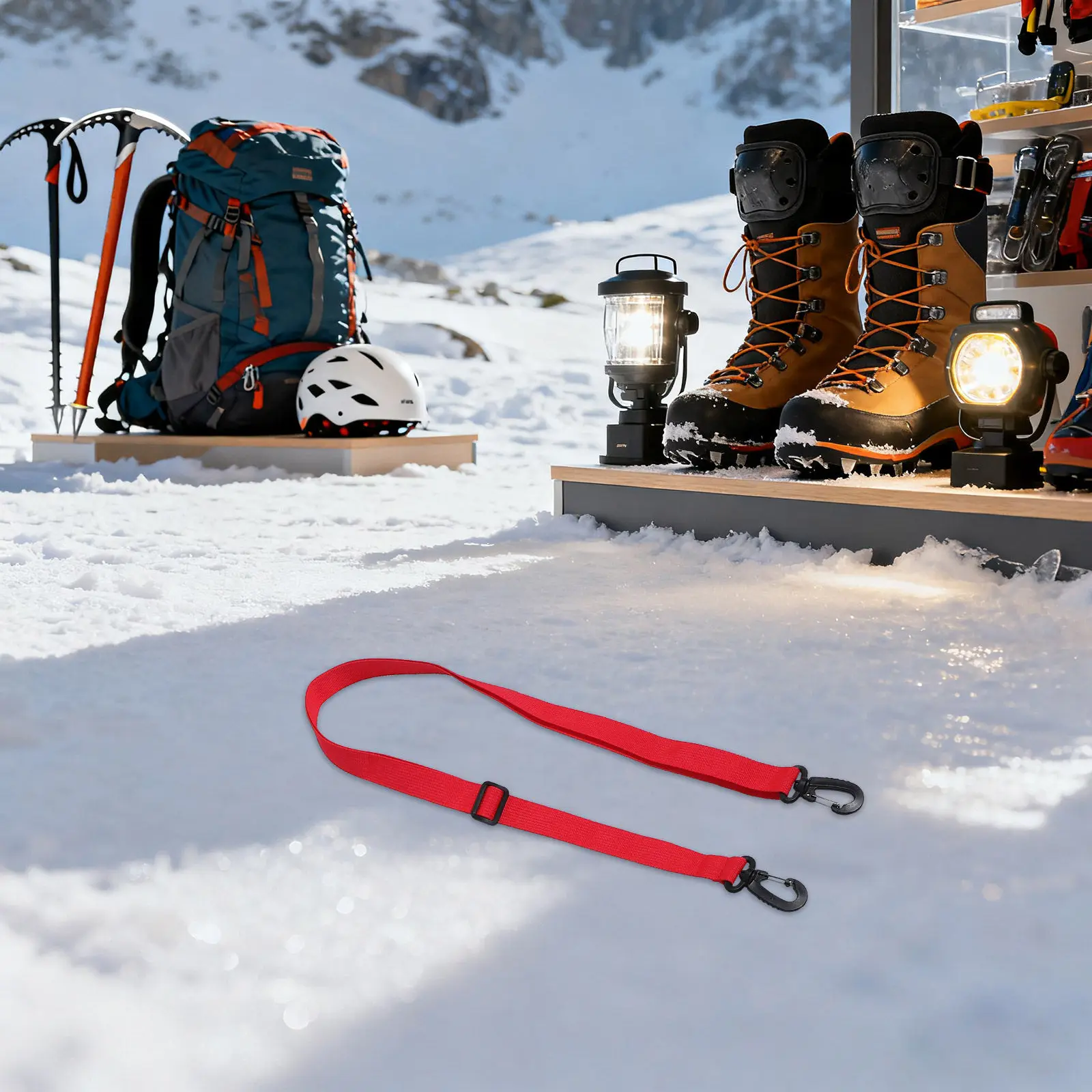 

4Pcs Multi-Functional Ski Strap Set Heavy-Duty Boot Carry Sling with Buckle for Roller Skates Snowboard Accessories Portable