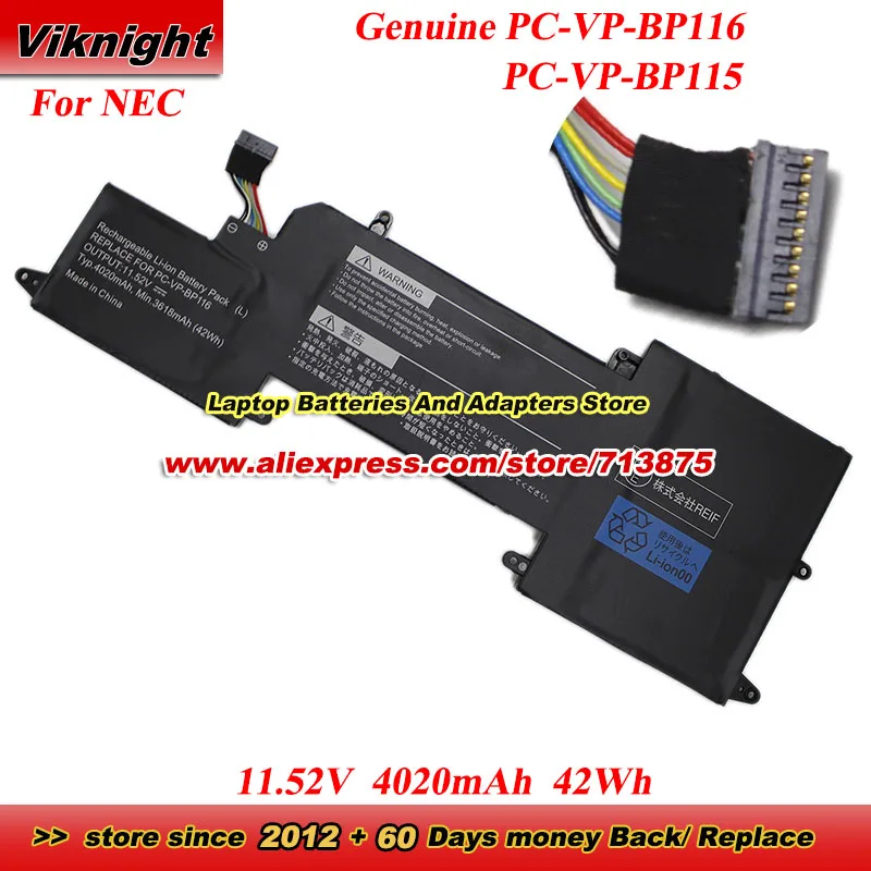 

Genuine PC-VP-BP116 Battery PC-VP-BP115 4ICP4/48/76 4ICP4/48/78 for NEC VK23TG HZ550 PC-HZ750 PC-GN276 PC-GN276U1GA PC-GN254U1GA