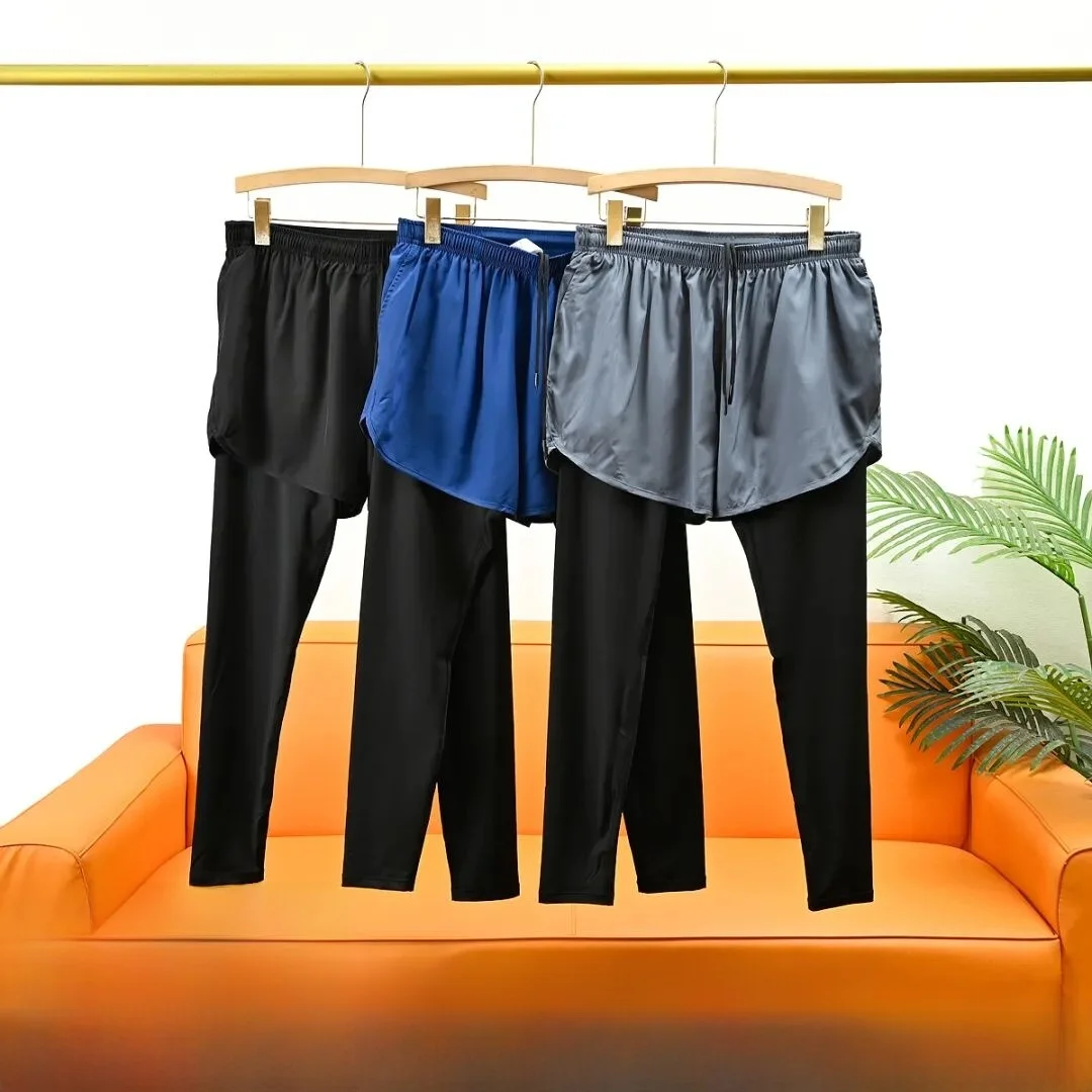 

Marathon Series Profional Two-In-One Punching Qui Dry Breathable Elastic Autumn Training Running Sports Long Pants