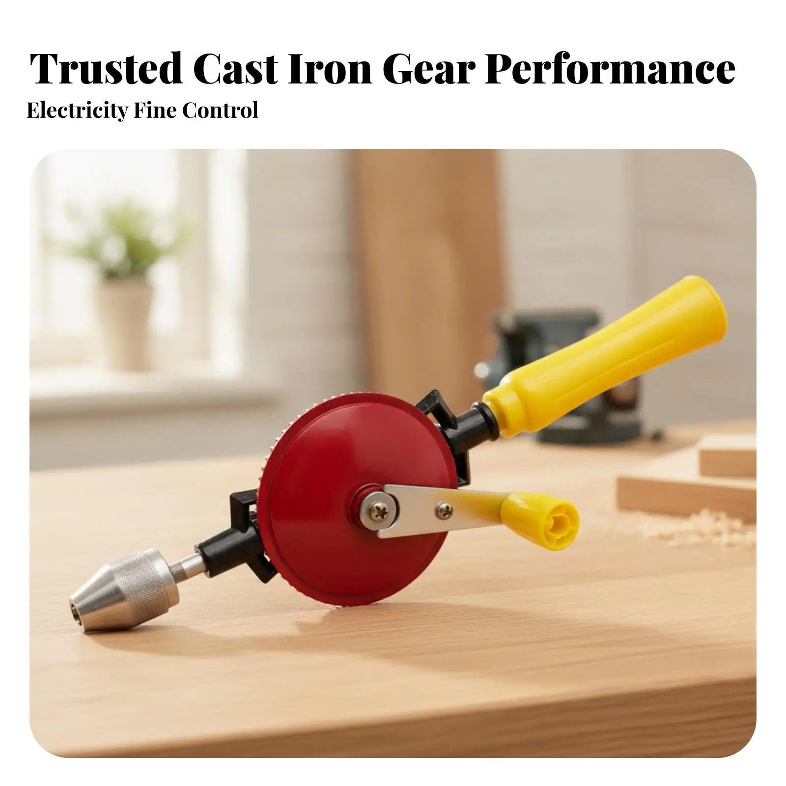 Cordless Manual Drill Small Hand Crank for Home Maintenance and Light Duty DIY Tasks