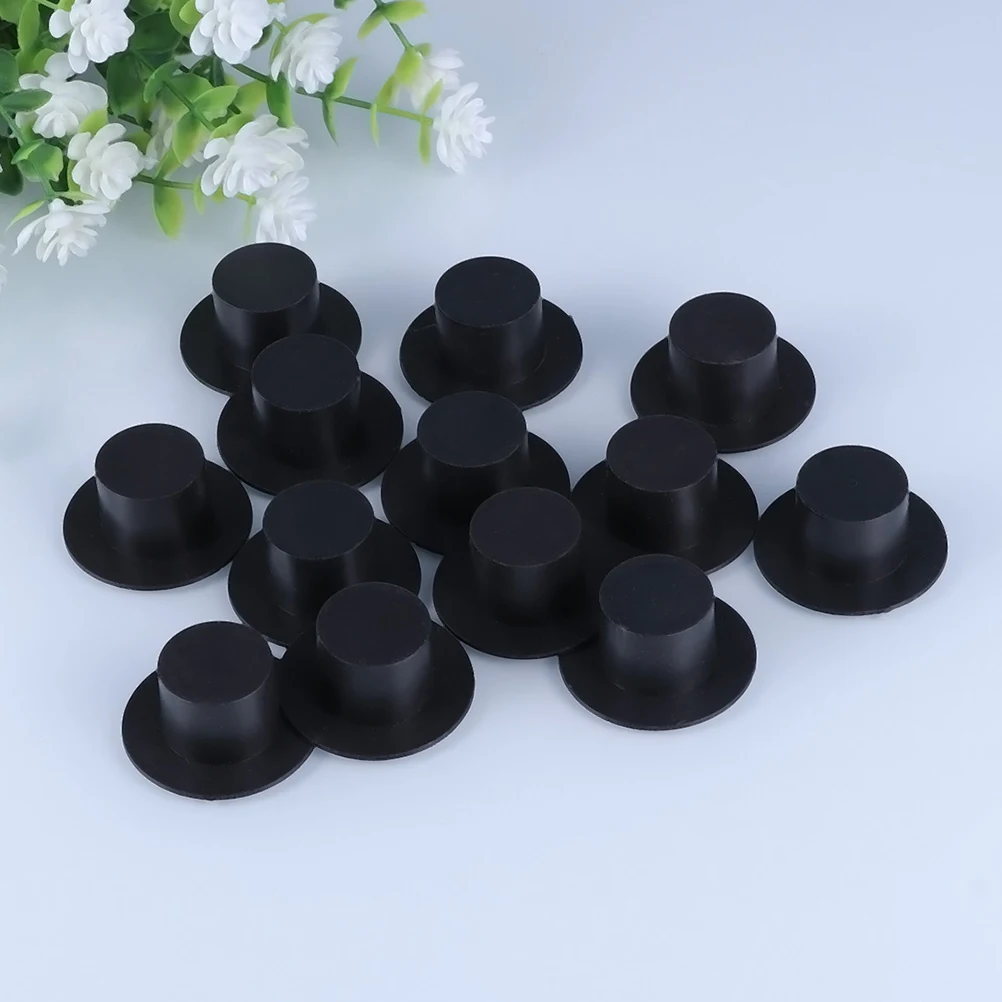 

60 pcs Christmas Decorations Hats Kids Snowman Crafts Decorations Christmas Ornaments Plastic DIY Accessories