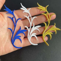 8PCS=4 Pairs,Fabric Flowers Patch Thermocollants,Antler Embroidery Applique Iron On Patches Decoration For Clothing,Dresses