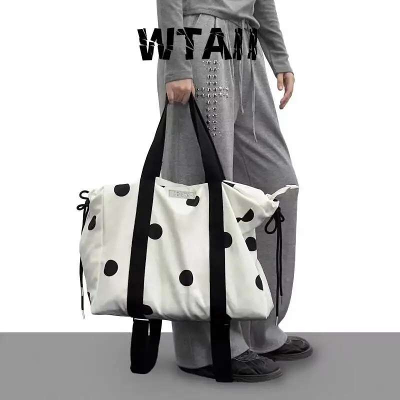 Fashion New Storage Bag Travel Bag Backpack Crossbody Bag Beige Polka Dot Fashion Women Daily Commute Large Capacity Multi Way