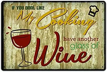 JP's Parcels Tin Signs Kitchen Wall Décor - Metal Sign for Dining Room Home Cook or Chef 12 x 8 in. If You Don't Like My