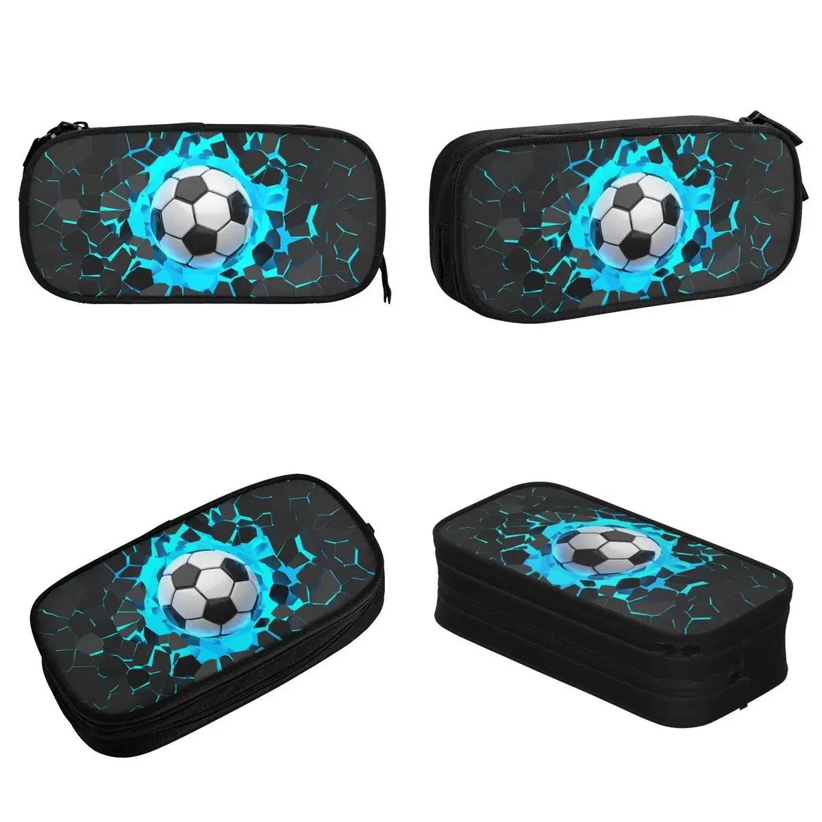 Soccer Football Balls Pencil Case Sports Pen Box Bags Student Large Storage School Supplies Gifts Pencil Box