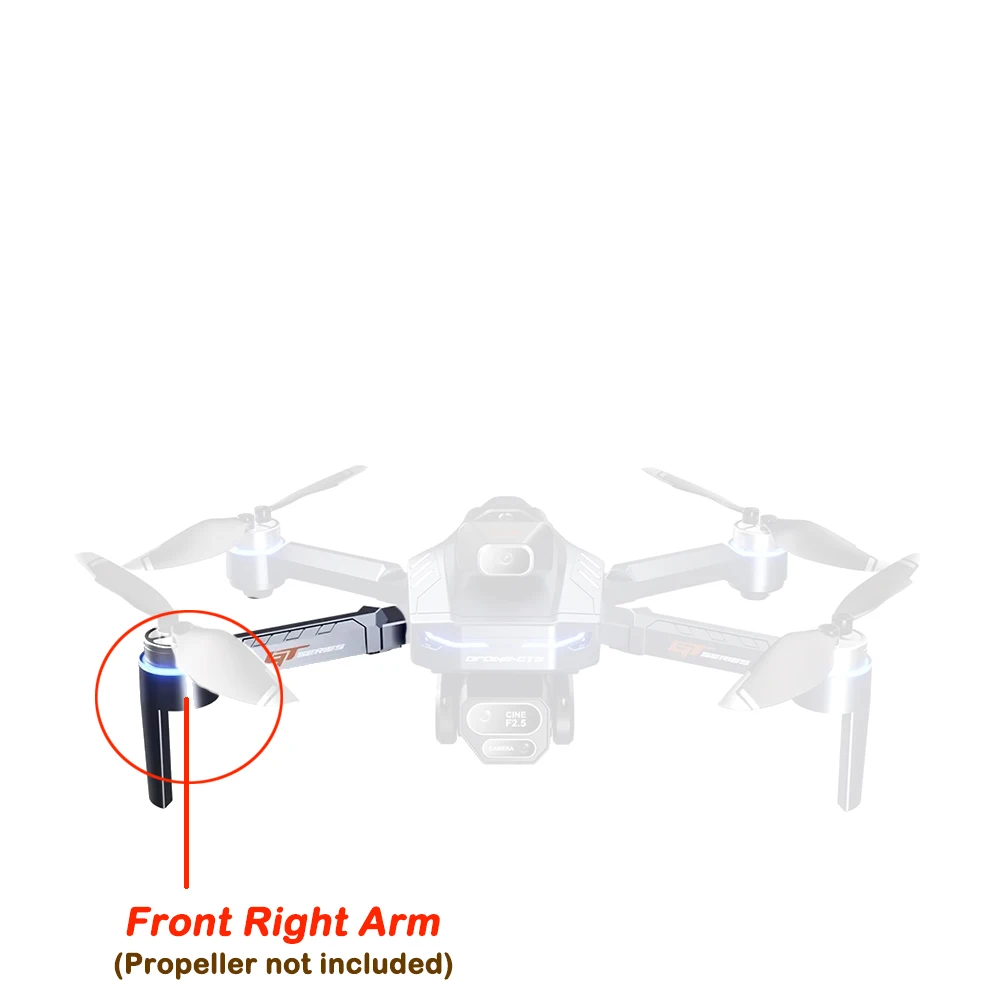GT8 Drone 4K Brushless Drone Original Motor Arm Spare Part GT8 Front / Rear Motor Arm with Engine Part Accessory