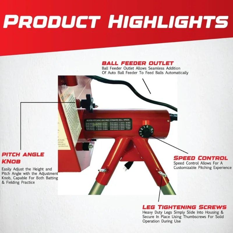 

Профессиональная бейсбольная машина для подачи мячей с регулируемым податчиком для тренировок и практики для детей, подростков и взрослых